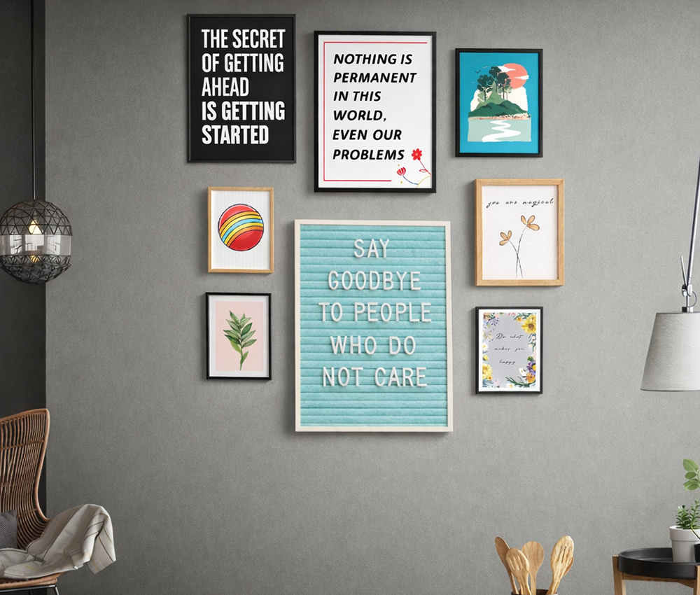 Modern Inspiration Gallery Set | 8-Piece Wall Art Bundle