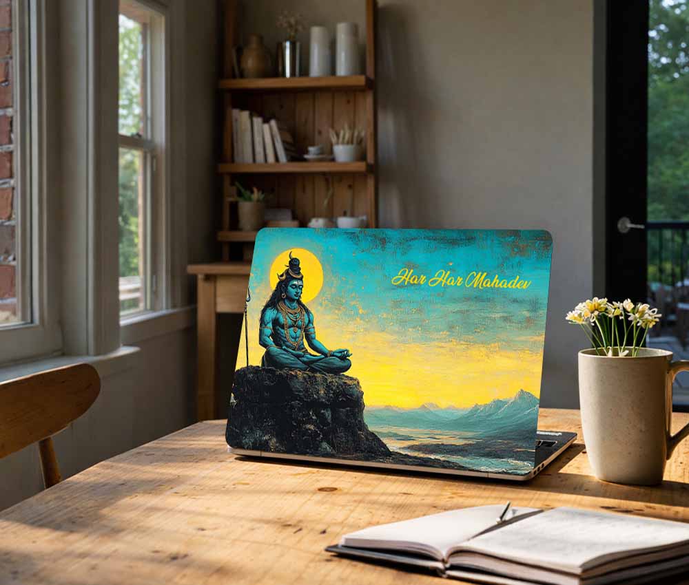Adiyogi Peace Essence Laptop Skin (UPTO 15.6" Laptop Skin Compatible with HP, Apple, Dell, Sony, Lenovo, Asus & More)