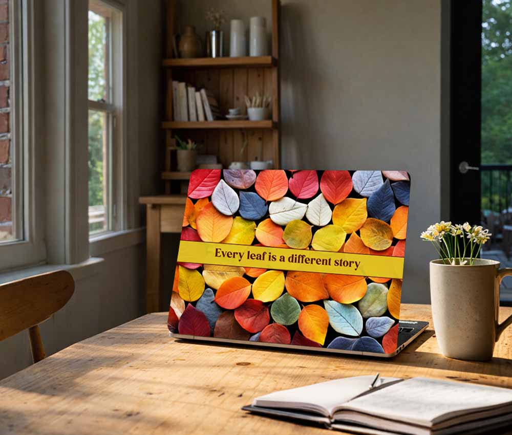 Autumn Tales Leaves Laptop Skin (UPTO 15.6" Laptop Skin Compatible with HP, Apple, Dell, Sony, Lenovo, Asus & More)