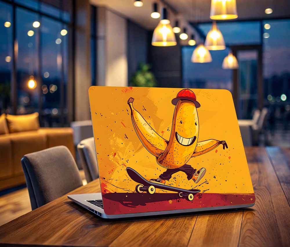 Banana Board Breaker Rider Laptop Skin (UPTO 15.6" Laptop Skin Compatible with HP, Apple, Dell, Sony, Lenovo, Asus & More)