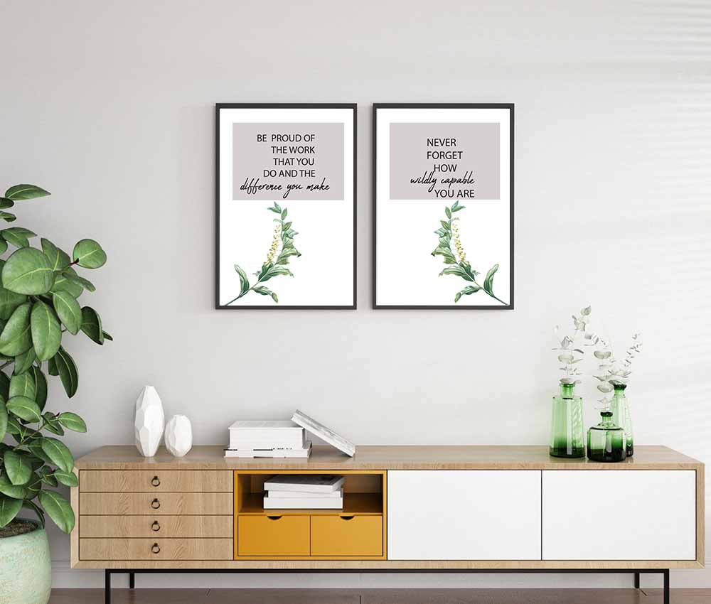 Believe in Yourself Inspirational Frame Set