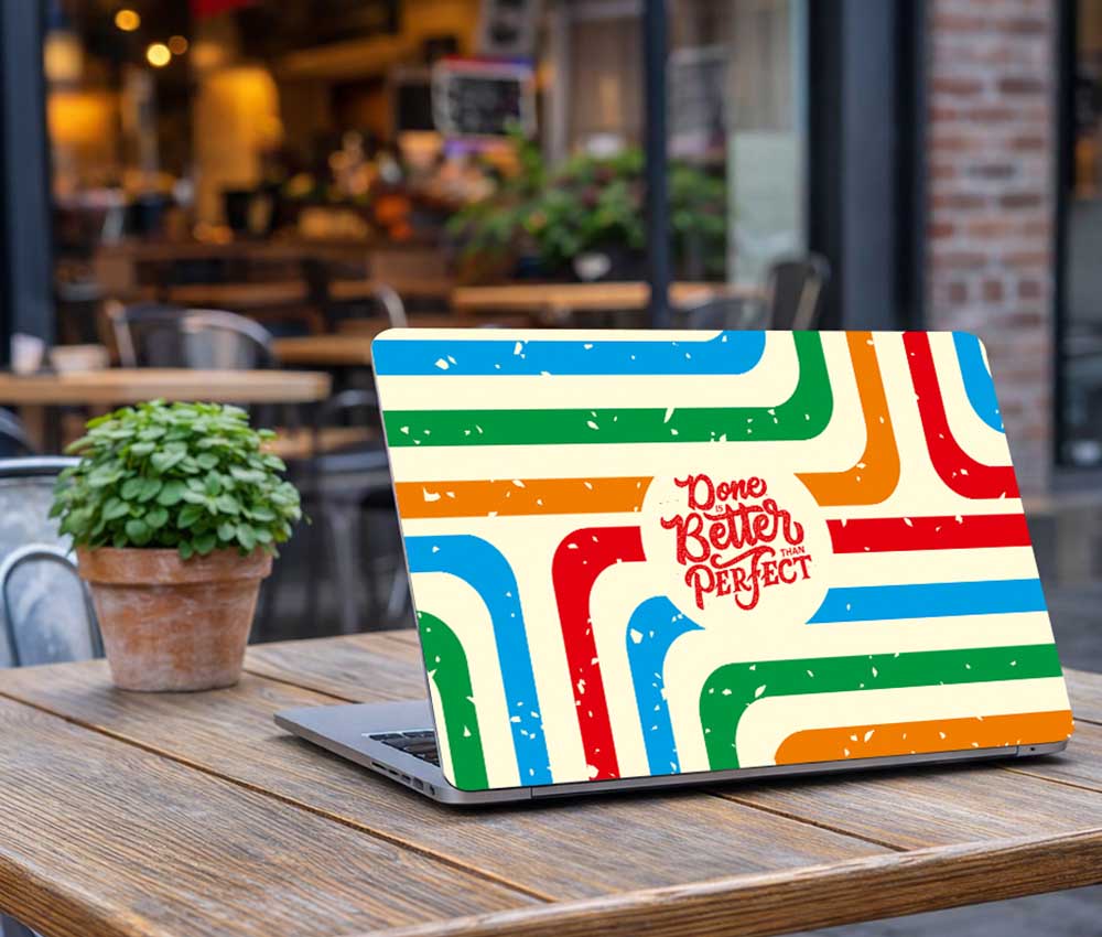 Better Than Perfect Vibes laptop Skin (UPTO 15.6" Laptop Skin Compatible with HP, Apple, Dell, Sony, Lenovo, Asus & More)