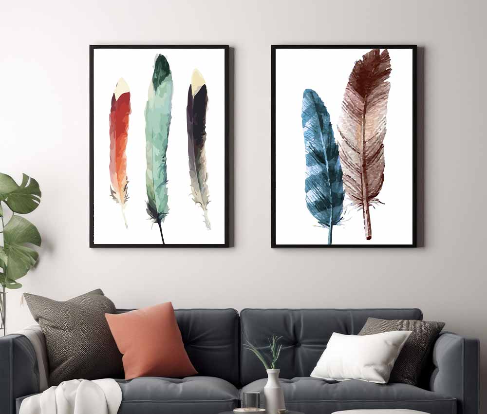 Bohemian Feather Harmony Frame Set