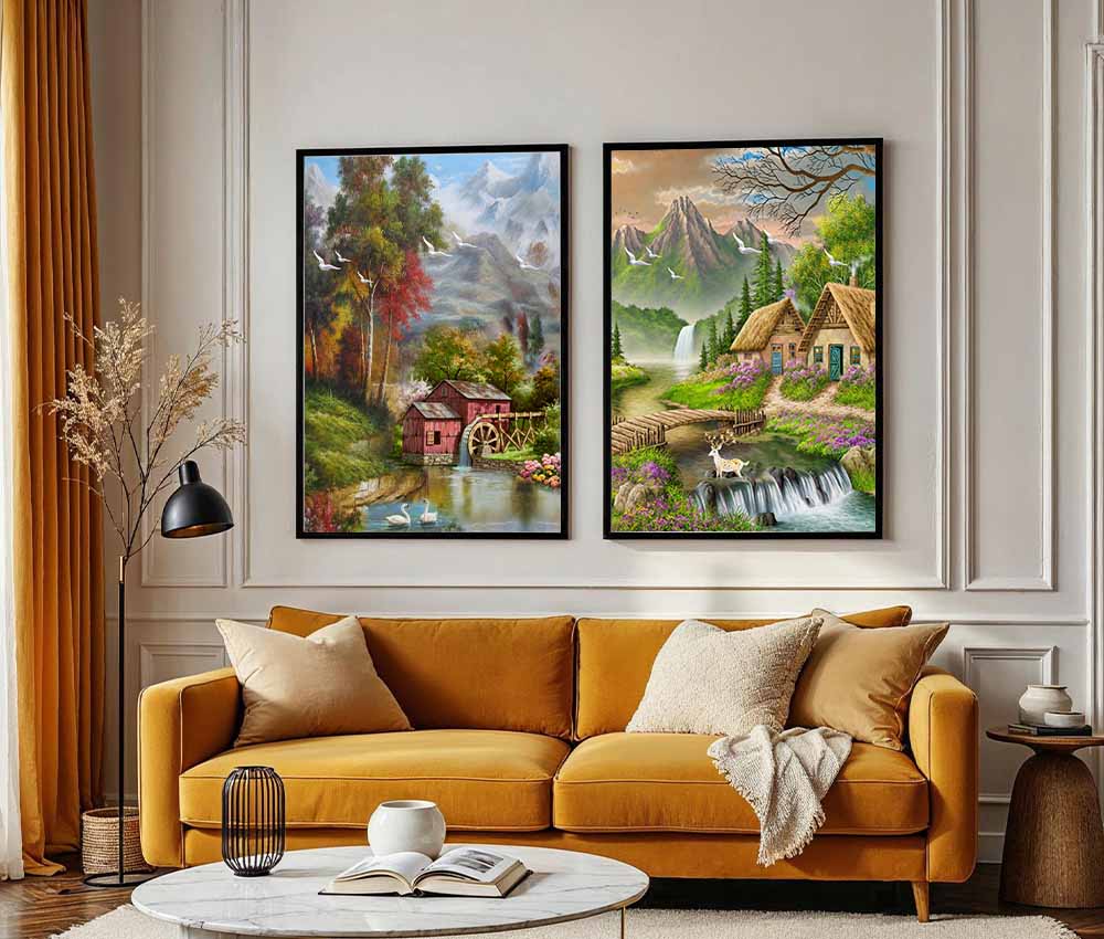 Classic Countryside Scenery Frame Set