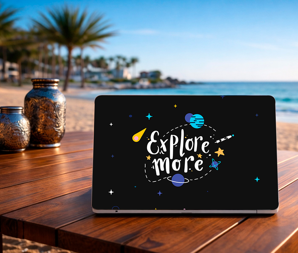 Cosmic Travel Mood Laptop Skin (UPTO 15.6" Laptop Skin Compatible with HP, Apple, Dell, Sony, Lenovo, Asus & More)