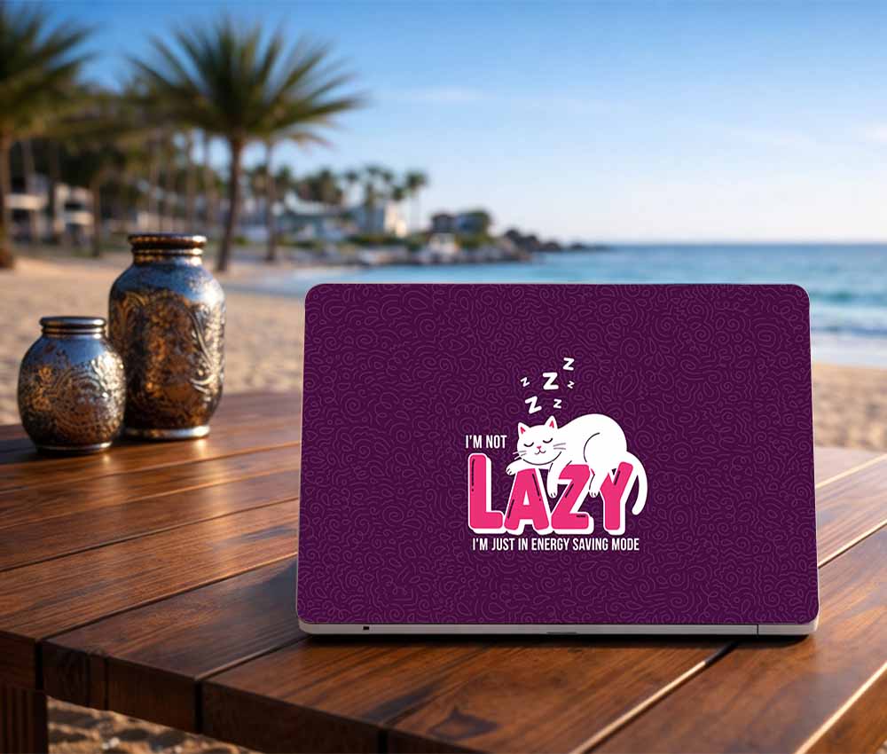 Cute Cat Nap Mood Laptop Skin (UPTO 15.6" Laptop Skin Compatible with HP, Apple, Dell, Sony, Lenovo, Asus & More)