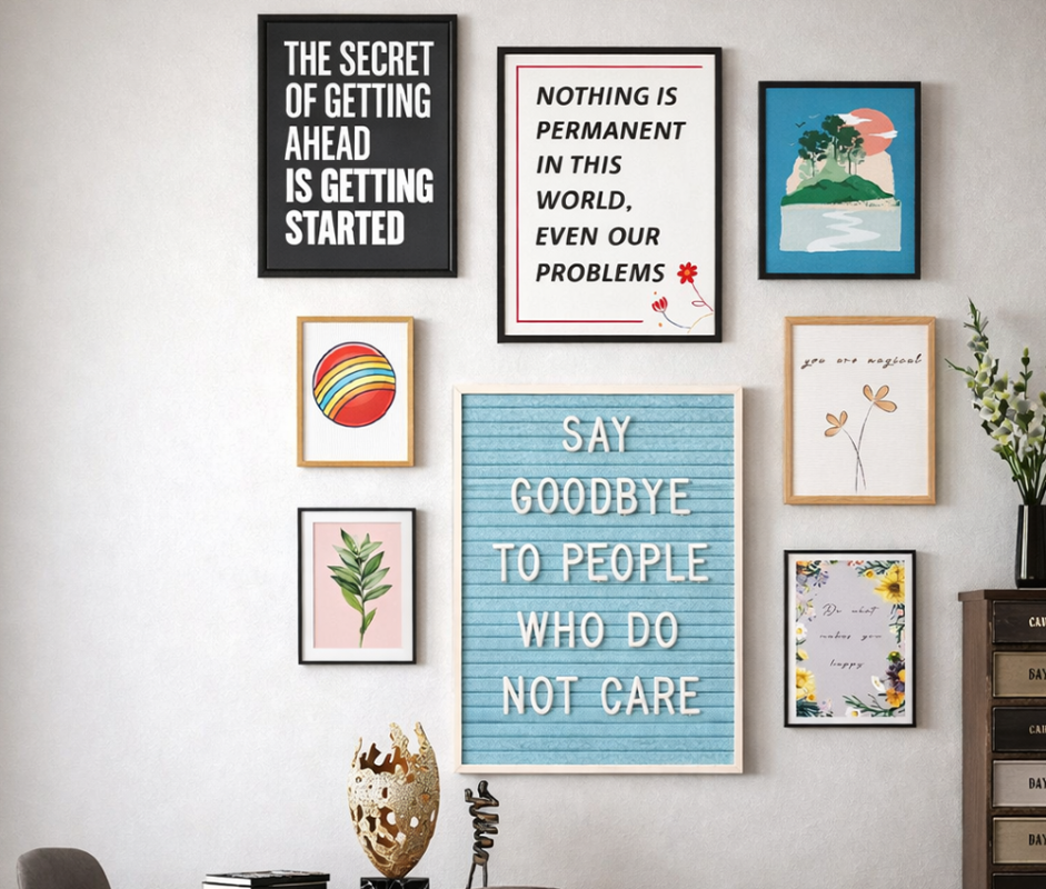 Modern Inspiration Gallery Set | 8-Piece Wall Art Bundle
