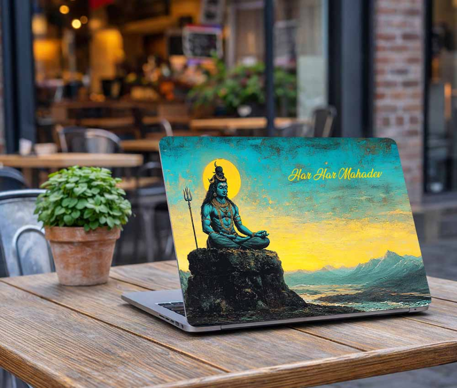 Adiyogi Peace Essence Laptop Skin (UPTO 15.6" Laptop Skin Compatible with HP, Apple, Dell, Sony, Lenovo, Asus & More)