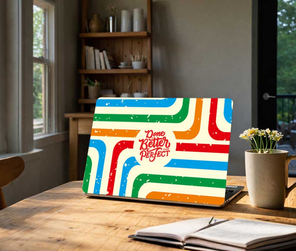 Better Than Perfect Vibes laptop Skin (UPTO 15.6" Laptop Skin Compatible with HP, Apple, Dell, Sony, Lenovo, Asus & More)