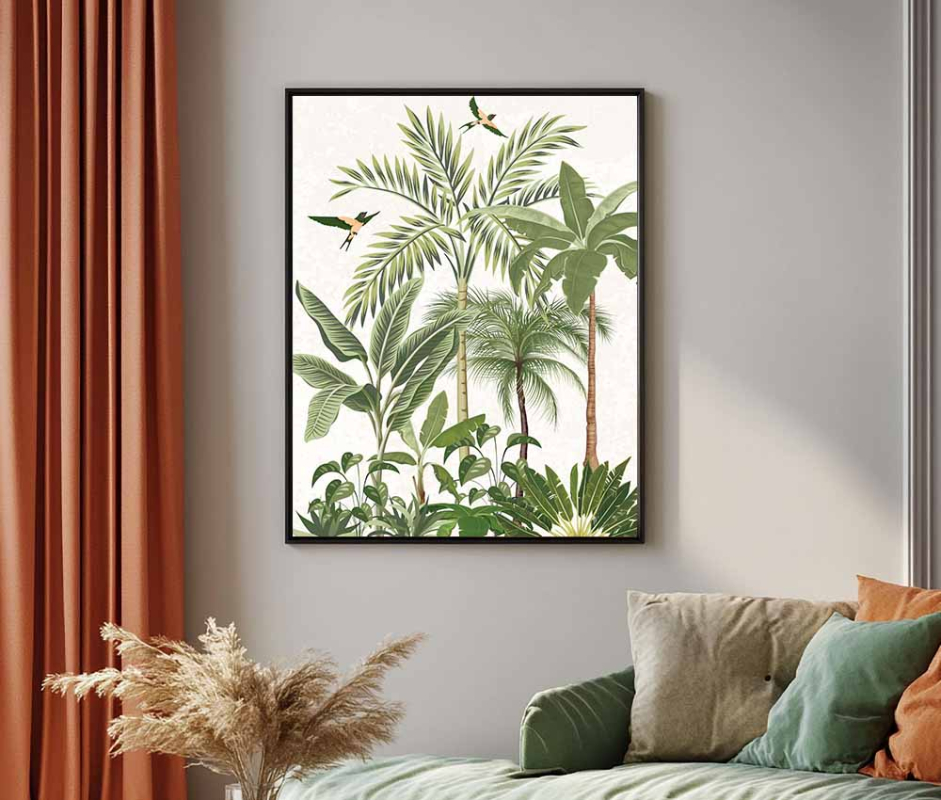 Minimal Tropical Botanical Canvas Frame