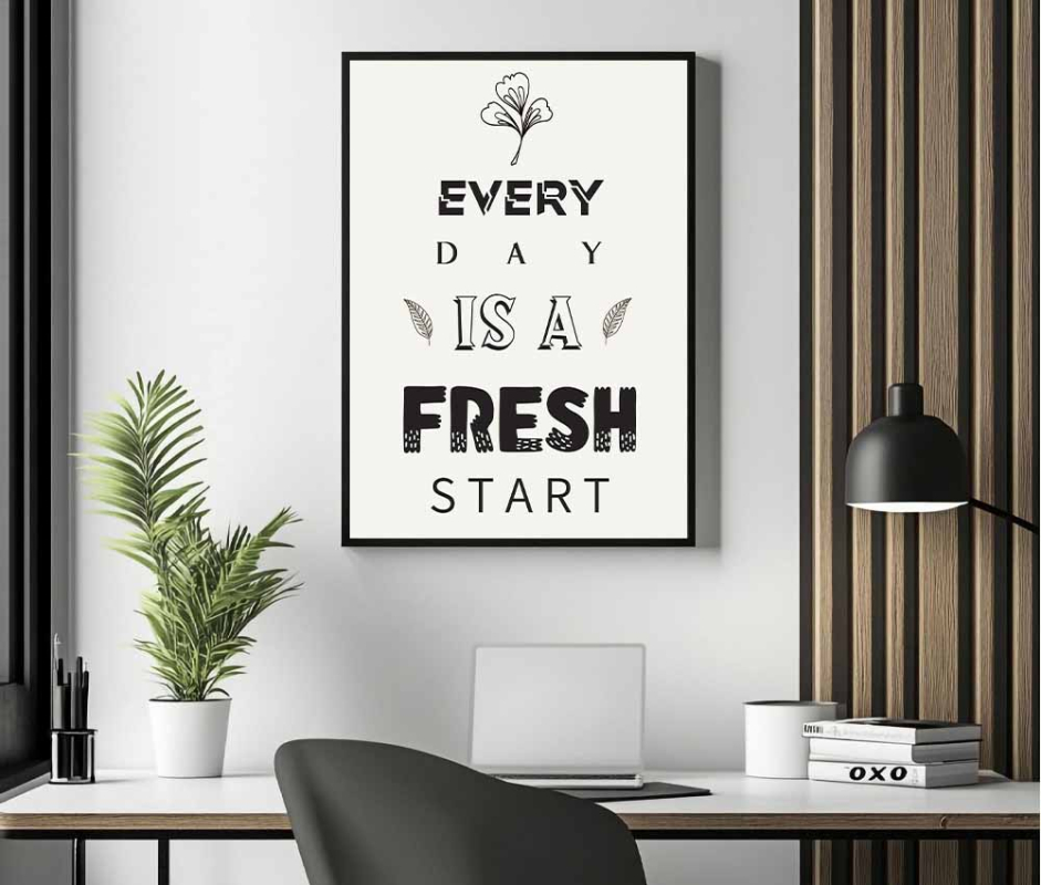New Beginning Inspiration Quote Frame