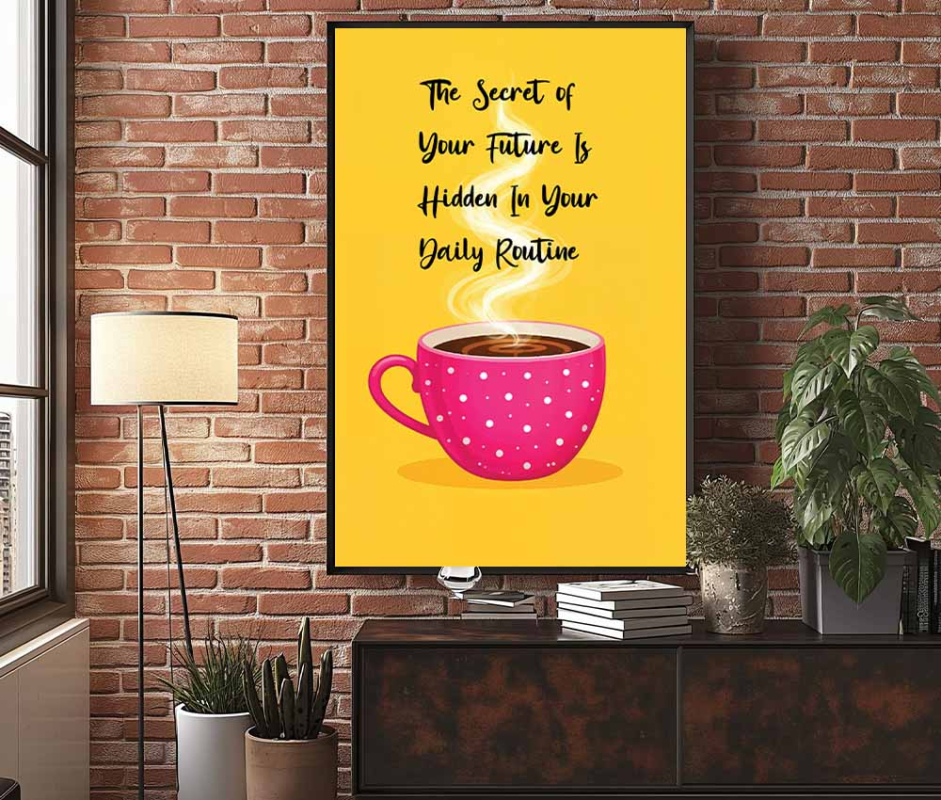 Positive Routine Inspirational Canvas Frame