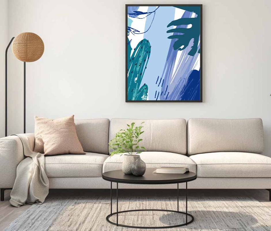 Tropical Harmony Abstract Frame