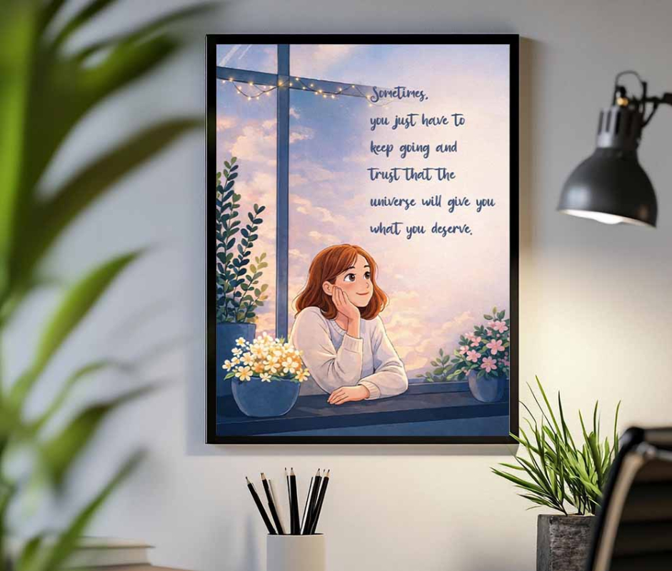 Trust the Universe Motivational Canvas Frame