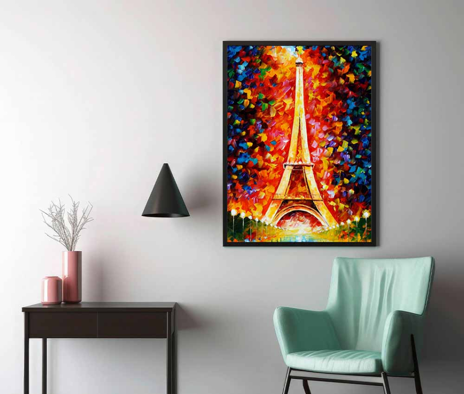 Vibrant Eiffel Tower Frame