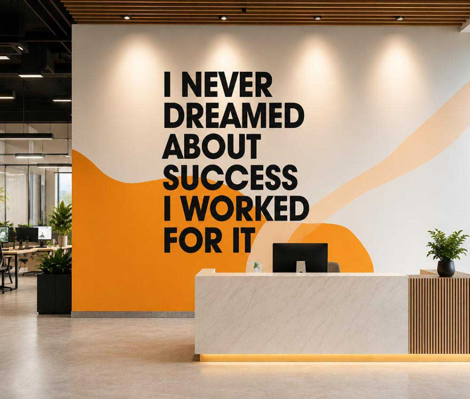 Work For Success Bold Inspirational Wallpaper