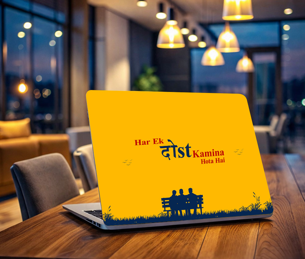 Desi Dost Club Laptop Skin (UPTO 15.6" Laptop Skin Compatible with HP, Apple, Dell, Sony, Lenovo, Asus & More)