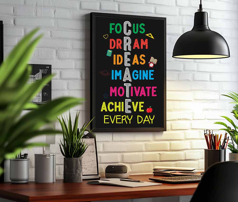 Focus Dream Achieve Inspirational Frame