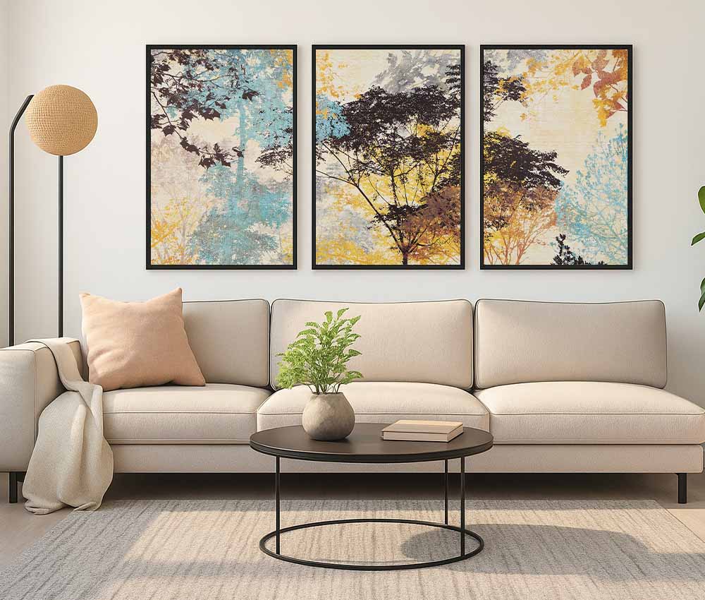 Golden Canopy Contemporary Nature Frame Set