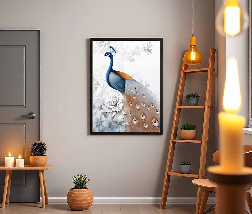 Graceful Peacock Beauty Frame
