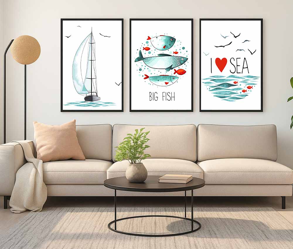 Marine Dreams Art Trio Frame Set