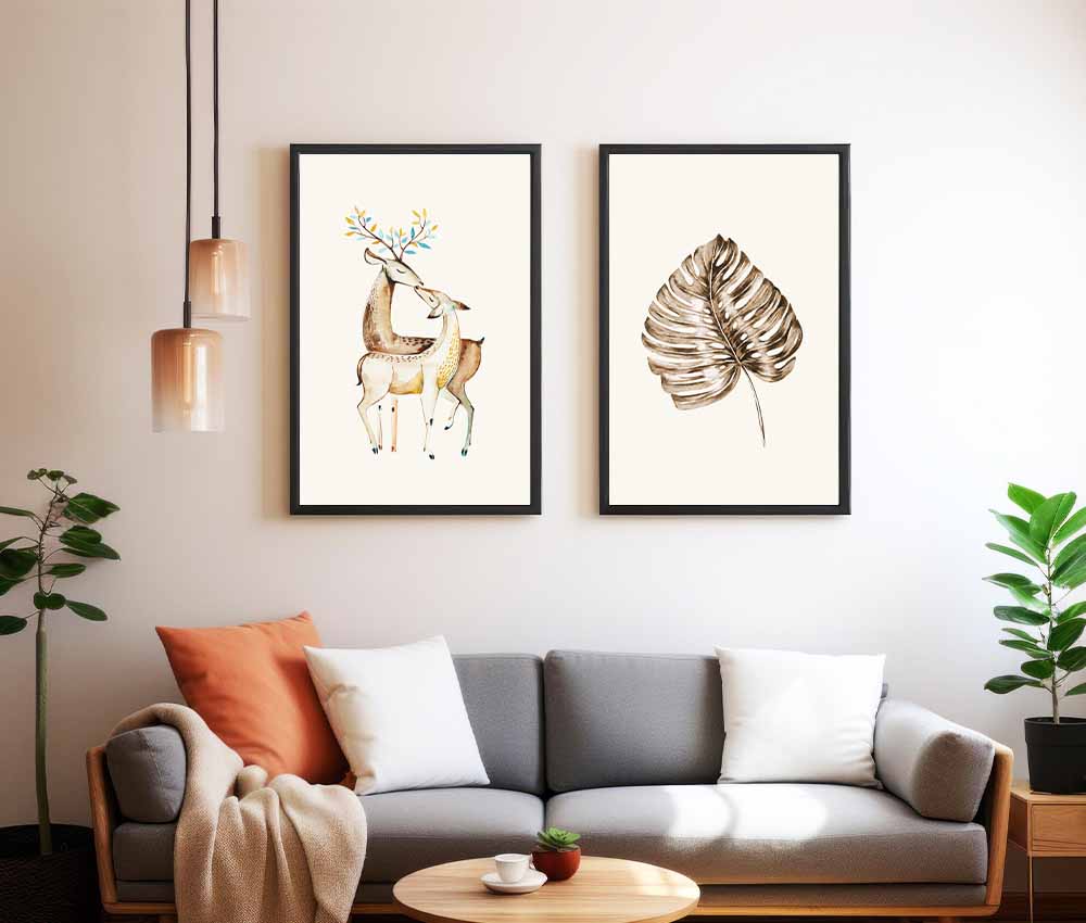 Modern Forest Charm Wildlife Frame Set
