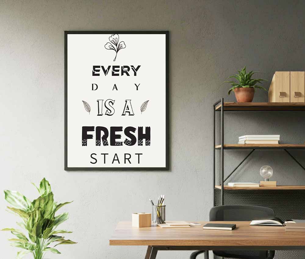 New Beginning Inspiration Quote Frame