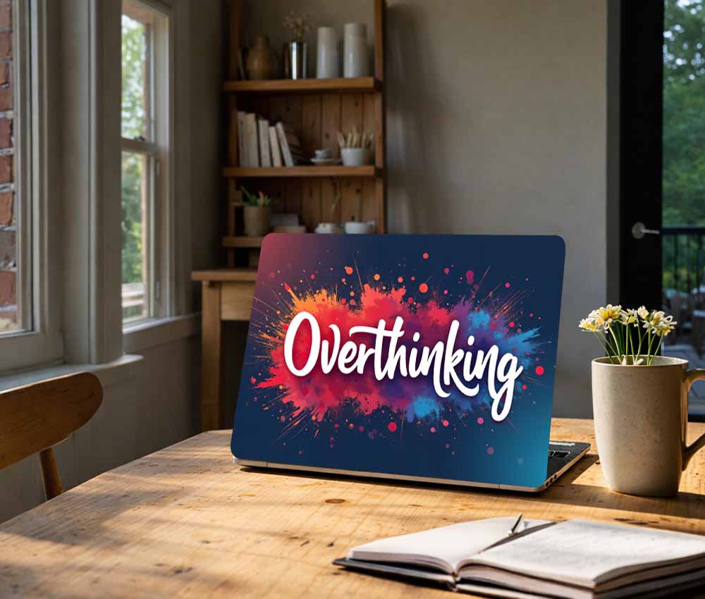 Overthinking Mind Chaos Laptop Skin (UPTO 15.6" Laptop Skin Compatible with HP, Apple, Dell, Sony, Lenovo, Asus & More)