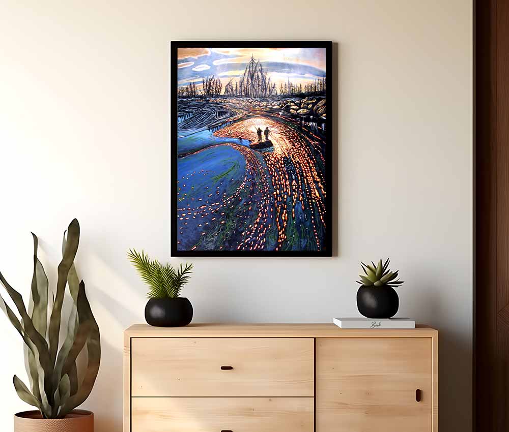 Peaceful River Reflection Frame