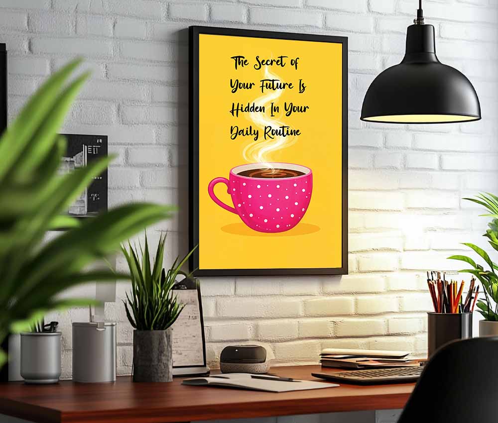 Positive Routine Inspirational Canvas Frame