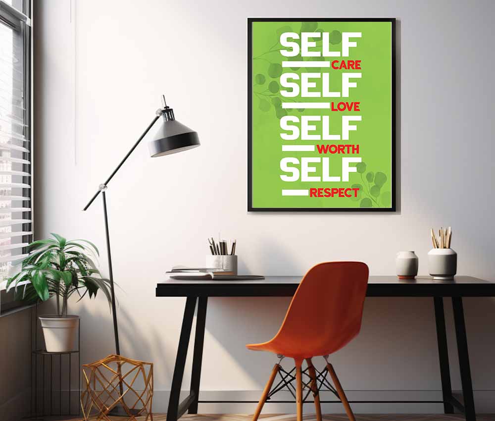 Self Love Motivation Typography Frame