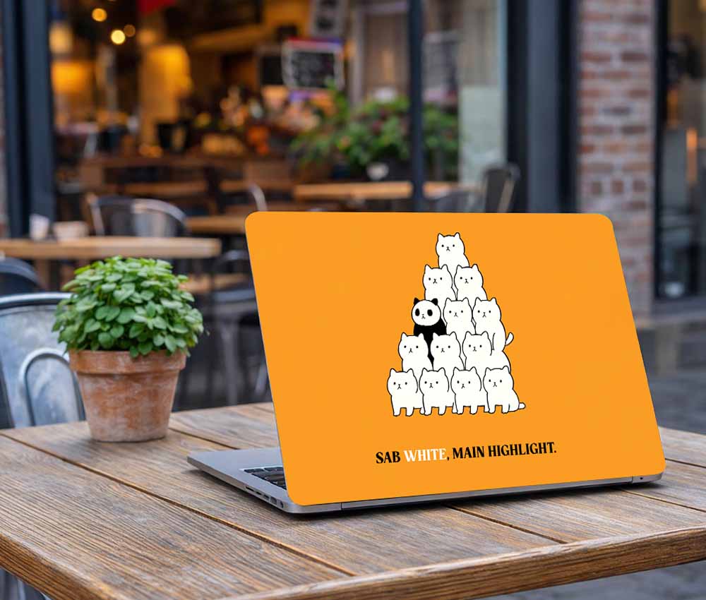 Spotlight Panda Laptop Skin (UPTO 15.6" Laptop Skin Compatible with HP, Apple, Dell, Sony, Lenovo, Asus & More)