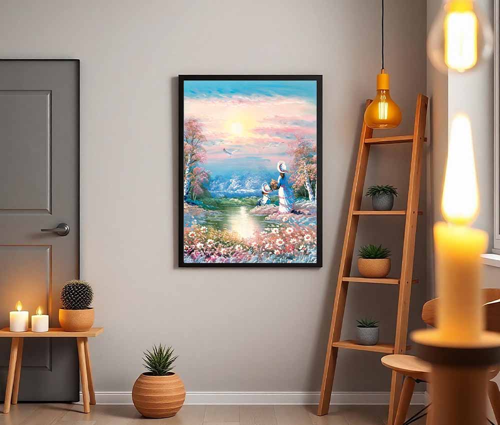 Tranquil Morning Nature Frame