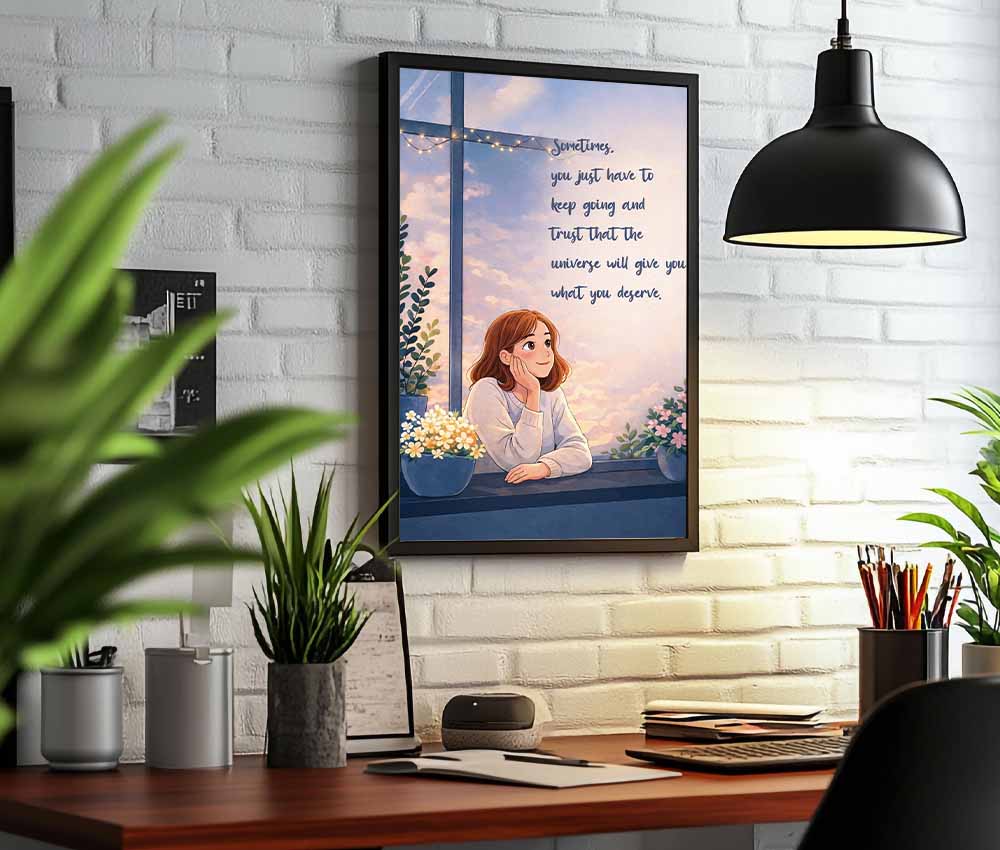 Trust the Universe Motivational Canvas Frame