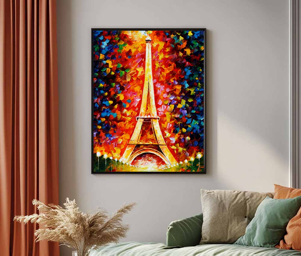 Vibrant Eiffel Tower Frame