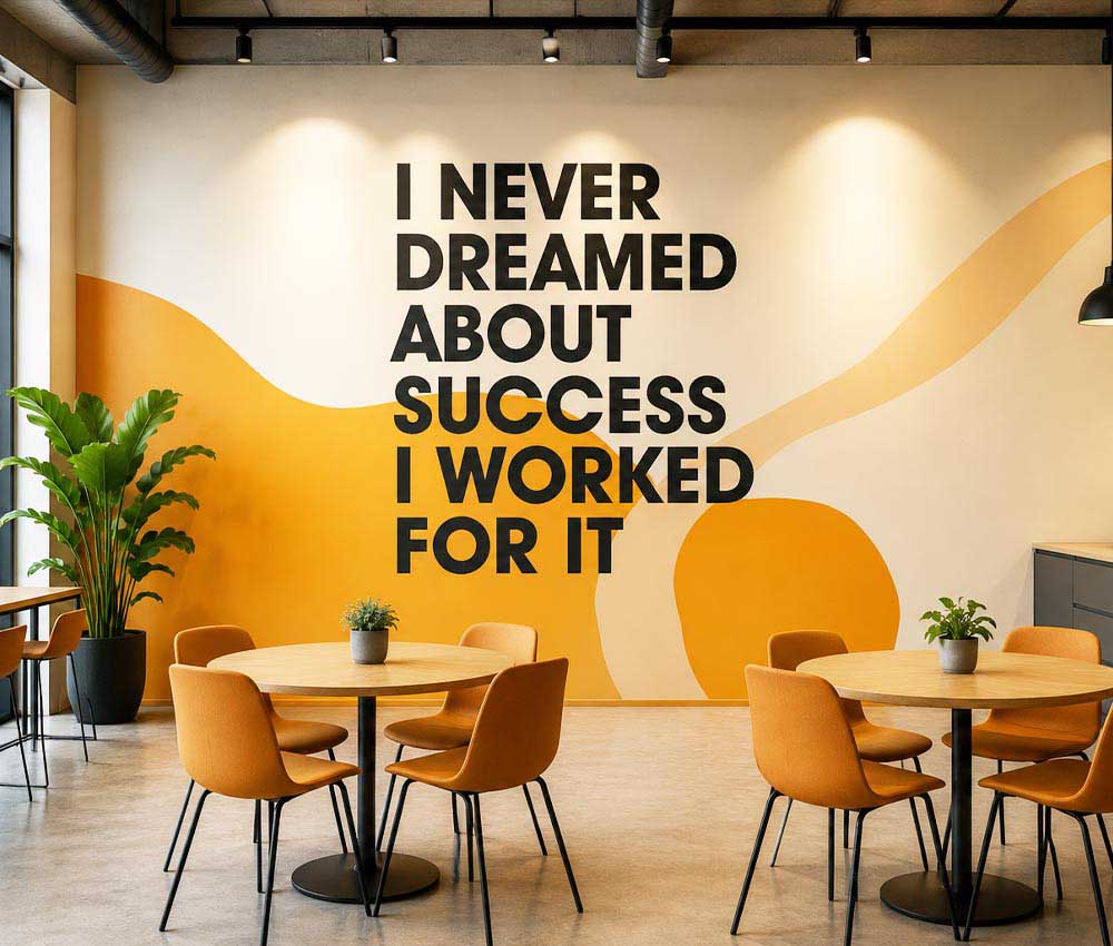 Work For Success Bold Inspirational Wallpaper